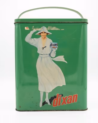 Scatola in Latta Vintage DIXAN con Manico