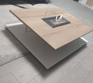 Tavolino Design con Camino Bioetanolo 