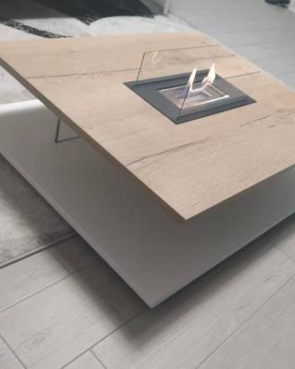 Tavolino Design con Camino Bioetanolo 