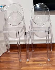 Sedia Kartell Victoria Ghost in policarbonato trasparente cristallo