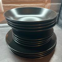 12 piatti ikea Fargklar nero opaco