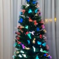 albero natale fibre ottiche e luci integrate