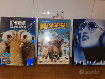 Set di 3 DVD: L'Era Glaciale, Madagascar, Mina in
