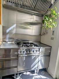 Cucina a gas professionale in acciaio inox - Hamme