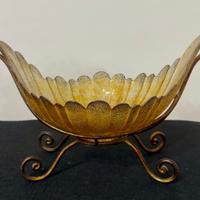 Portagioie in vetro e metallo