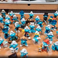 Puffi da collezione 50 pz + 5 casette fungo