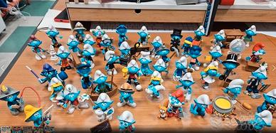 Puffi da collezione 50 pz + 5 casette fungo