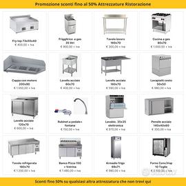 Attrezzature Pizzerie Ristoranti sconto fino 50%