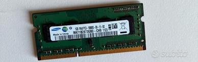 Samsung 1GB DDR3 SO-DIMM PC3-10600S RAM Laptop