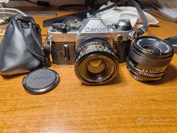 Canon AE-1 Program con Canon FD 28mm f 2.8 e Makin