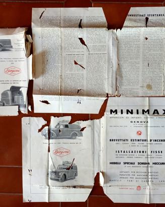 Antiche pagine giornali riviste Pompieri '40 '50