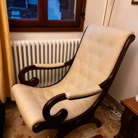 Poltrona anni 60 pelle stile Chesterfield