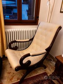 Poltrona anni 60 pelle stile Chesterfield