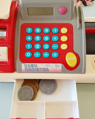 cassa registratore giocattolo calcolatrice 