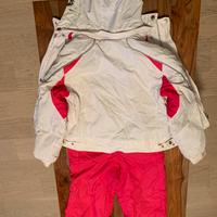 Completo sci bambina 10-11 anni AST bianco/rosa