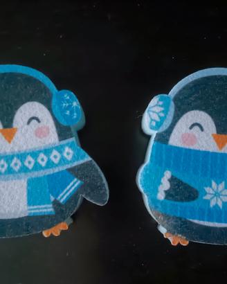 Set di spugne per la cucina a forma di Pinguini