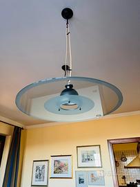 Lampadario  disco volante in cristallo