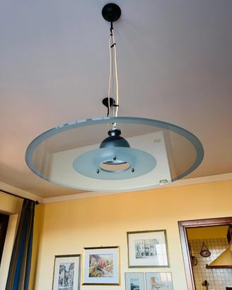 Lampadario  disco volante in cristallo