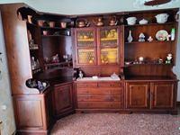 Soggiorno anni 80 in legno noce  completa