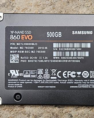 Samsung SSD 860 EVO 500GB SATA