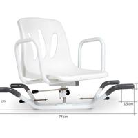 Sedia girevole per casca da bagno