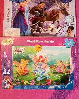 Puzzle Frozen e Winx