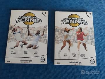 n.2 DVD 'I GRANDI DEL TENNIS' la gazzetta dello sp