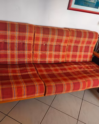 Divano in legno 3 posti + Poltrona
