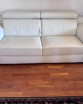 Divano letto in pelle