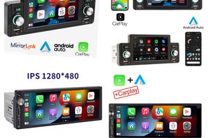 Autoradio Universale 1 Din CarPlay Android Auto 