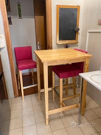 Tavolo alto IKEA con 2 sgabelli