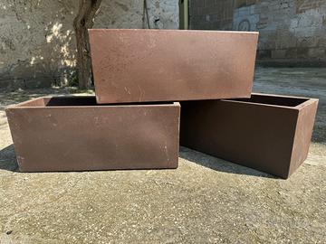 Vaso Teraplast Schio Cassa Essential 80 cm Bronzo