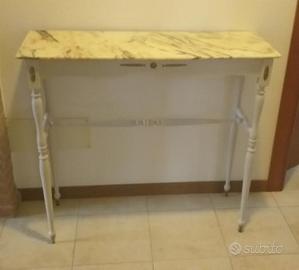 Mobile consolle ingresso con piano in marmo