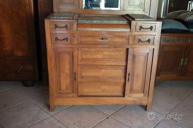 CREDENZA COMO’ TOILETTE ANTICA SPECCHIERA