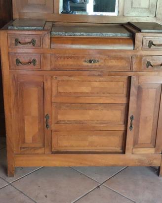 CREDENZA COMO’ TOILETTE ANTICA SPECCHIERA