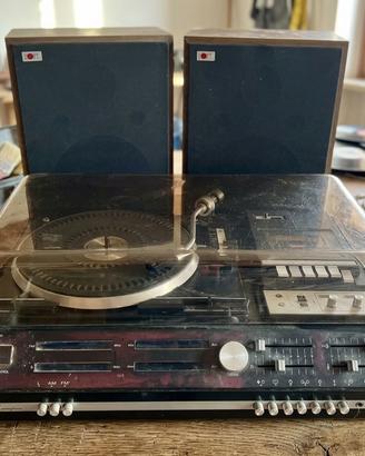 Stereo Vintage Anni '70 con Giradischi e Casse