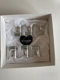 Set 6 bicchierini liquore argento e Swarovski