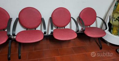 Tre sedie per sala d attesa