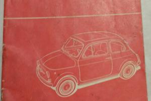 Libretto uso e manutenzione Fiat 500 del 1968