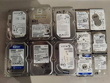 Lotto n.12 Hard Disk 3,5 + 2,5 Laptop PC x ricambi