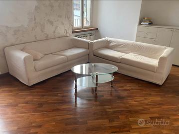 Divani Poltronesofà 2/3 posti avorio sfoderabile