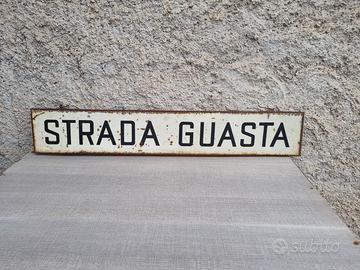Cartello Stradale vintage ferro