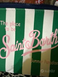 Pochette saint barth righe verdi