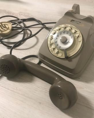 Telefono Vintage SIP Italtel S62 Bigrigio a Disco
