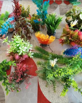 fiori piante decorazioni per acquario 
