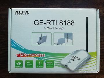 Alfa Awus036nhr GE-RTL 8188 scheda di rete usb
