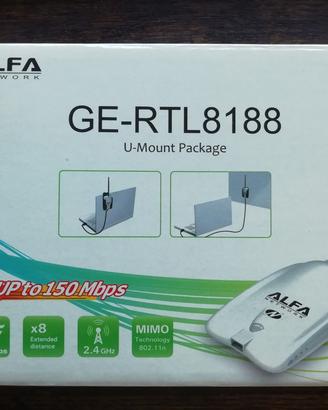 Alfa Awus036nhr GE-RTL 8188 scheda di rete usb