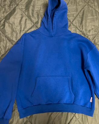 Felpa boxy fit blu