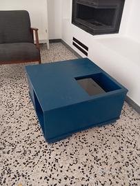 tavolino da caffè blu di legno 