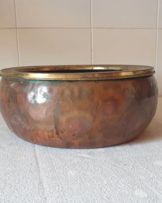 Vaso cachepot in rame ornamentale da interno cm.26
